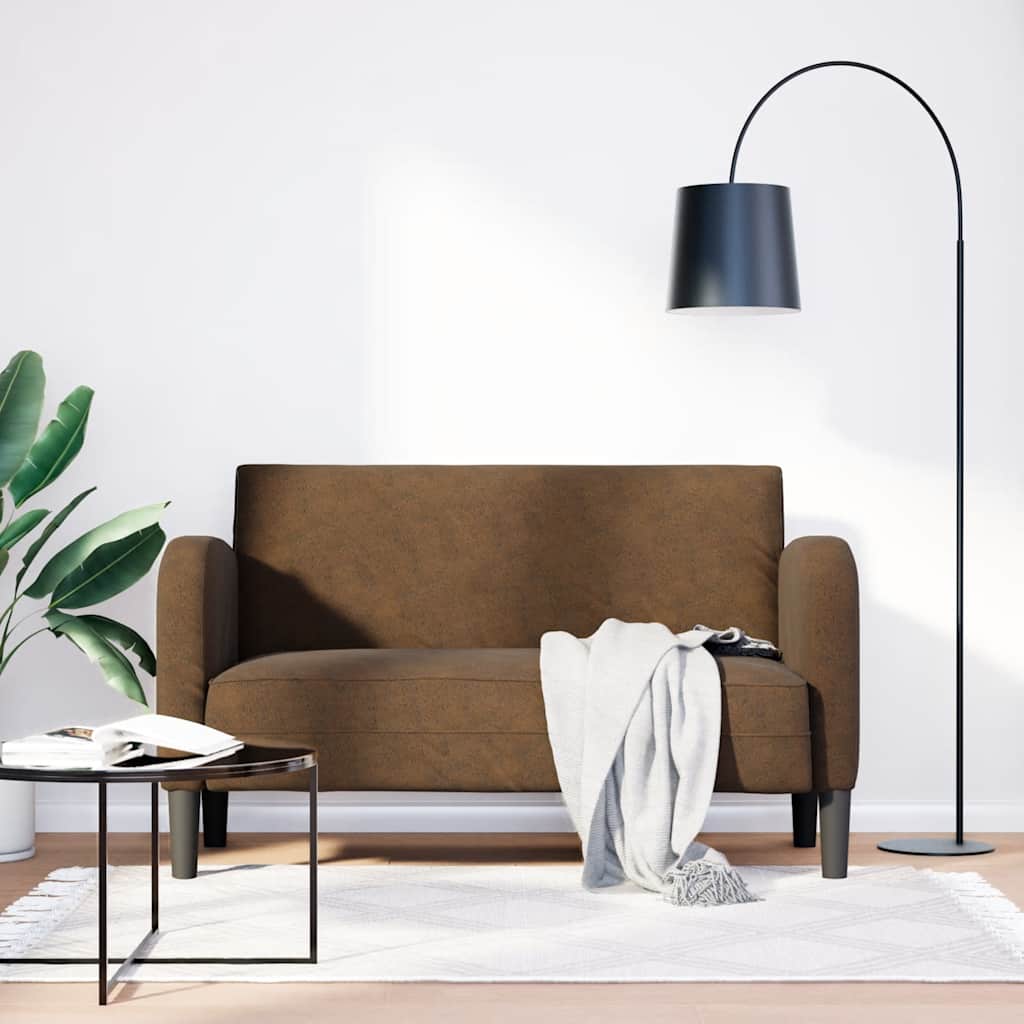 Canapé causeuse marron 110 cm similicuir - XIOS