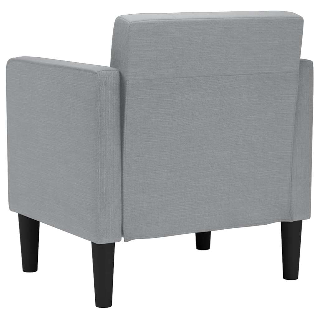 Fauteuil canapé avec accoudoirs tissu gris clair 53 cm - XIOS