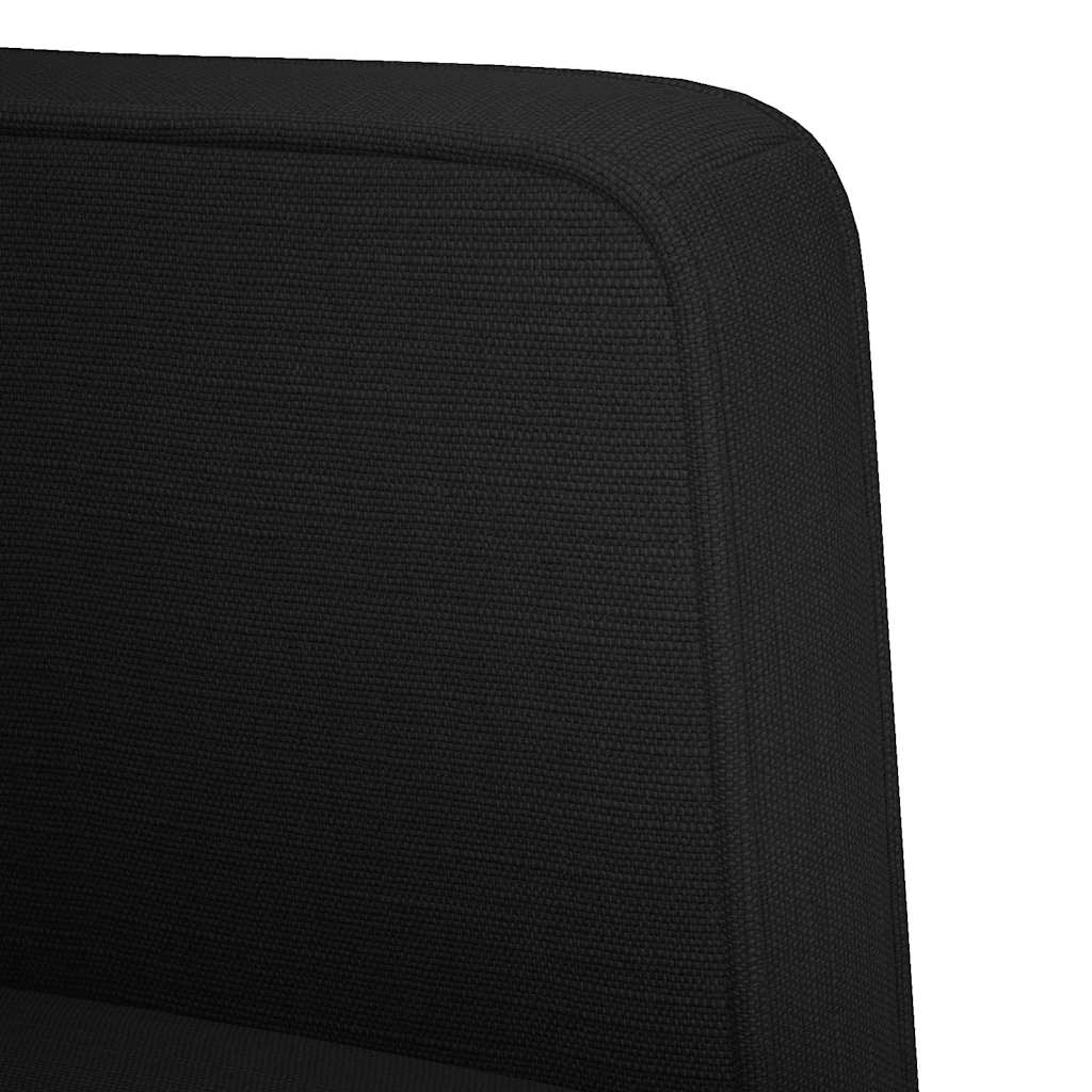 Fauteuil canapé avec accoudoirs tissu noir 53 cm - XIOS