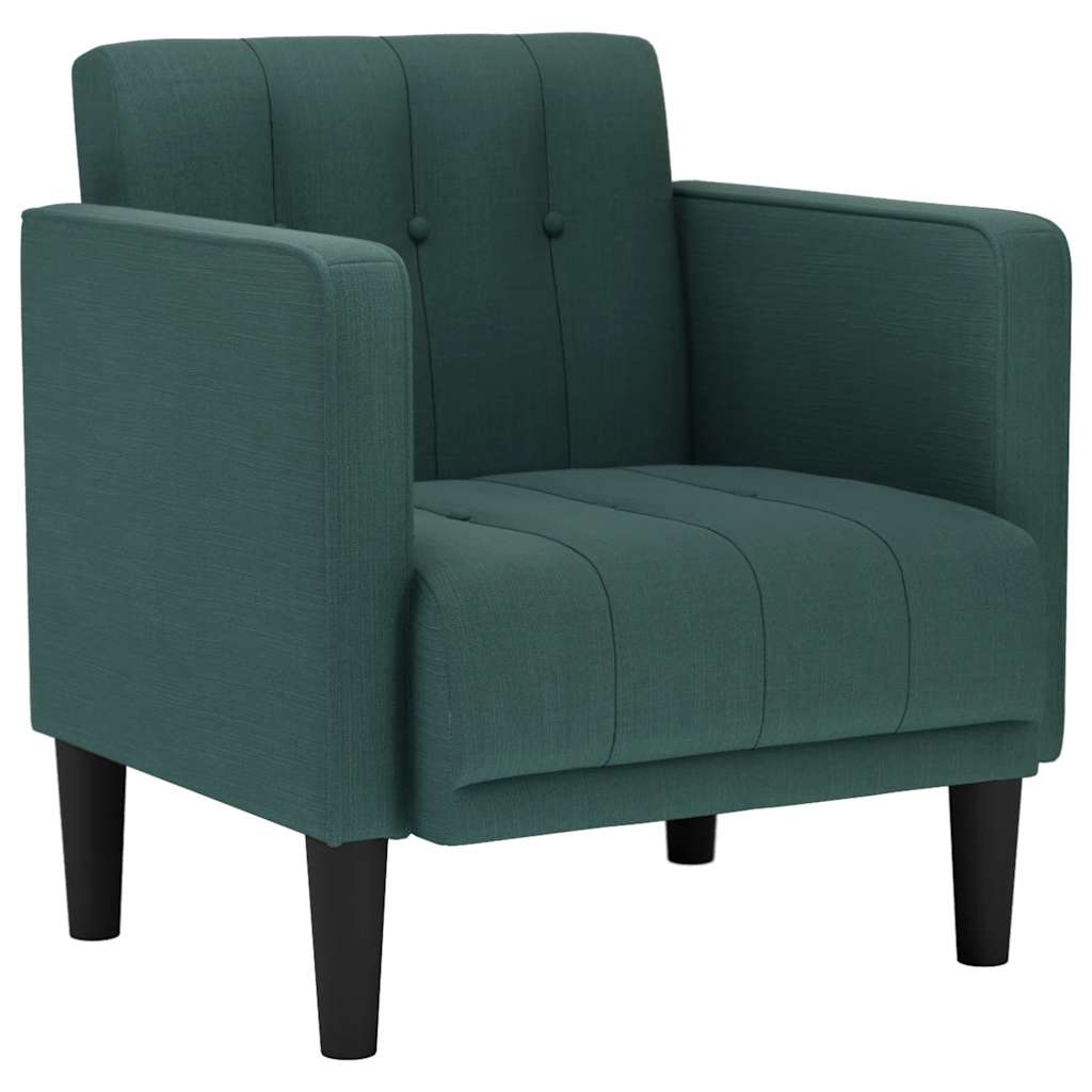 Fauteuil canapé avec accoudoirs tissu vert foncé 53 cm - XIOS