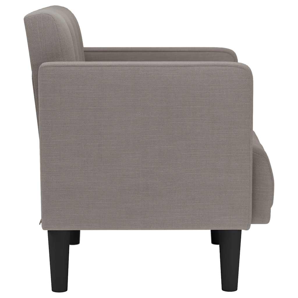 Fauteuil avec accoudoirs tissu taupe 53 cm - XIOS