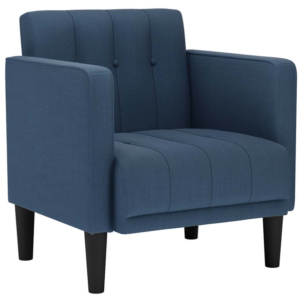 Fauteuil canapé avec accoudoirs tissu bleu 53 cm - XIOS