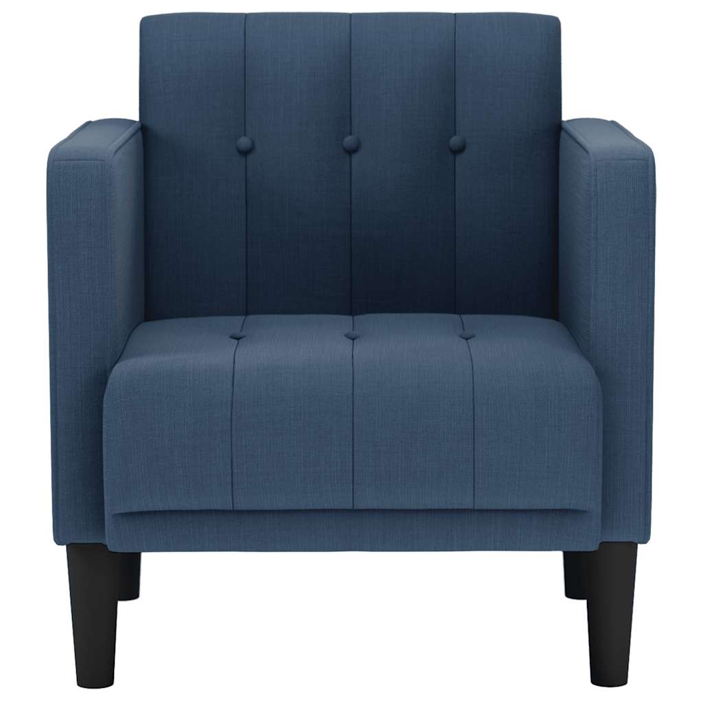 Fauteuil canapé avec accoudoirs tissu bleu 53 cm - XIOS