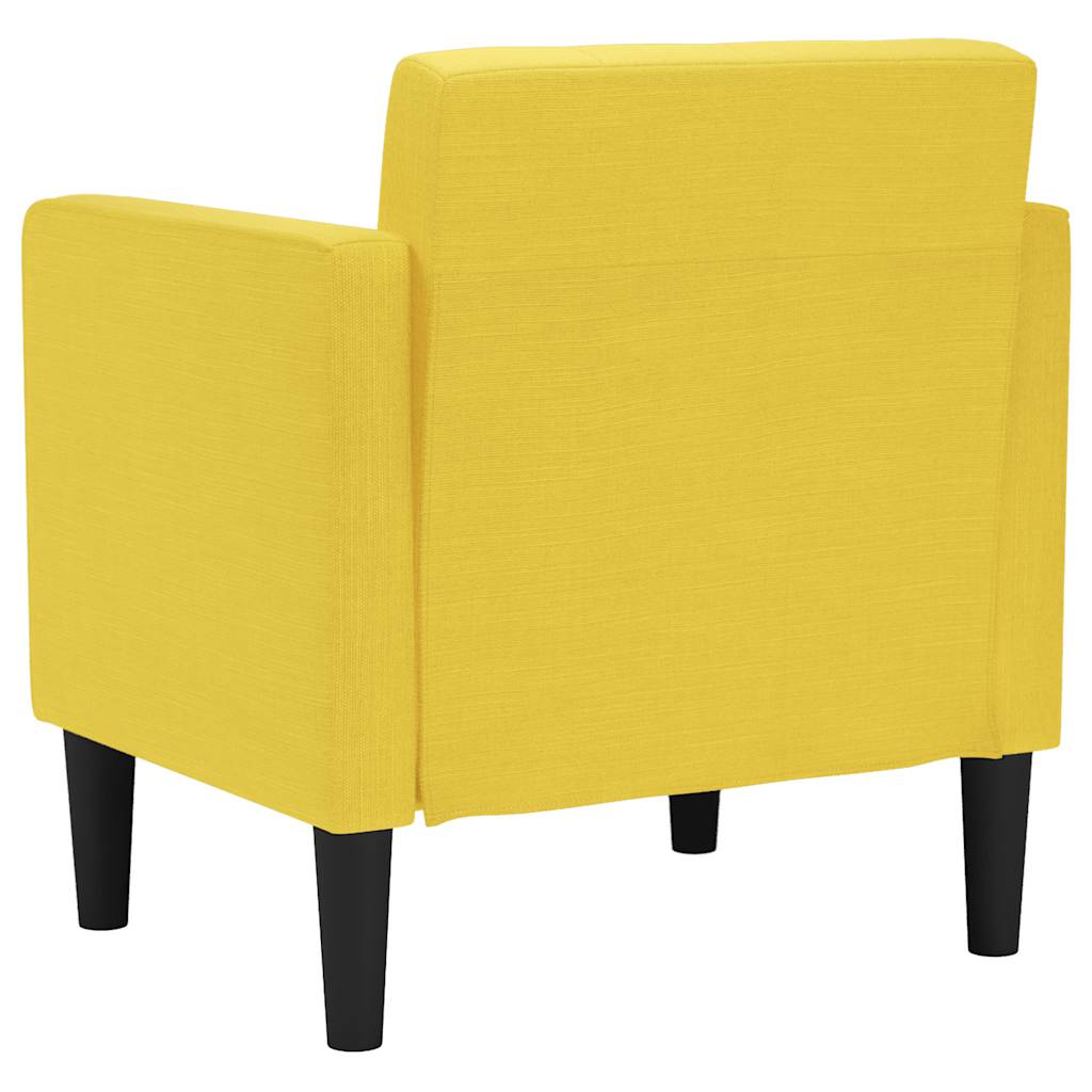 Fauteuil canapé avec accoudoirs tissu jaune clair 53 cm - XIOS