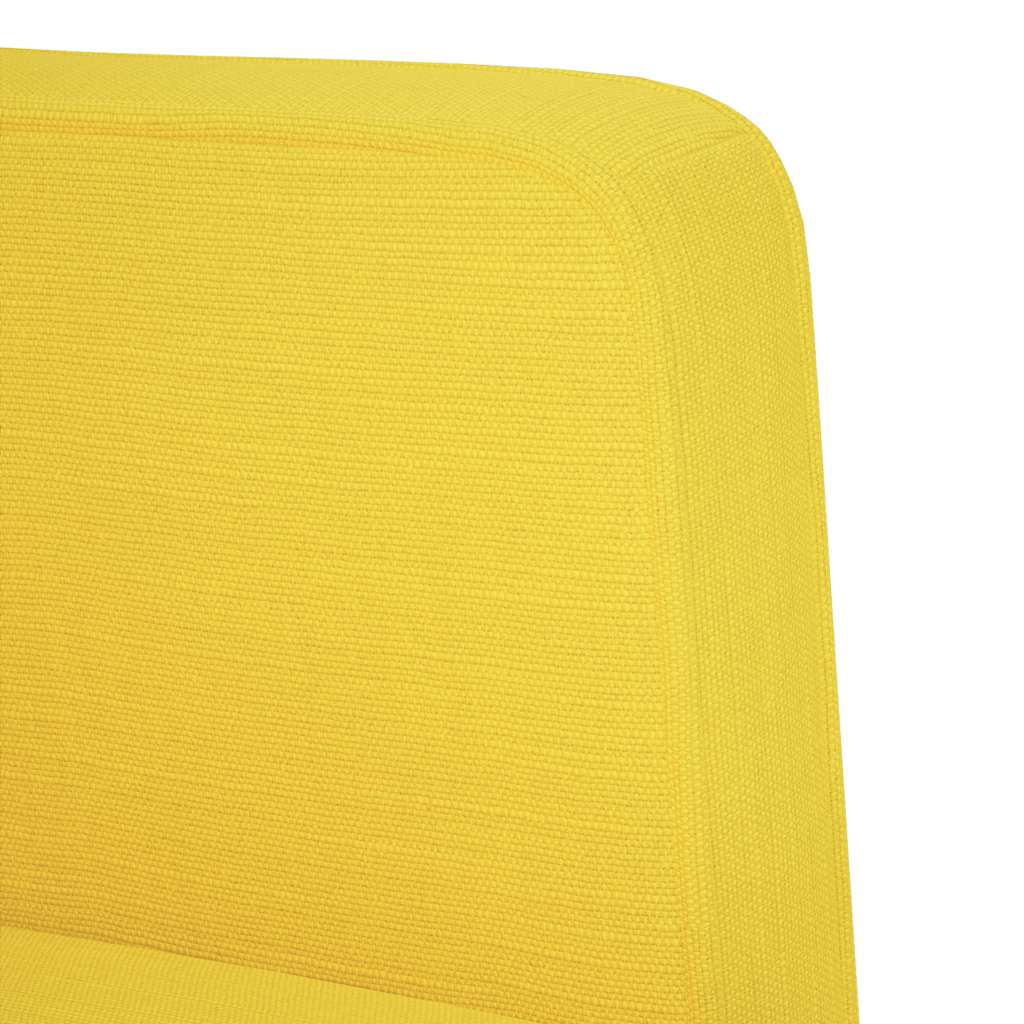 Fauteuil canapé avec accoudoirs tissu jaune clair 53 cm - XIOS