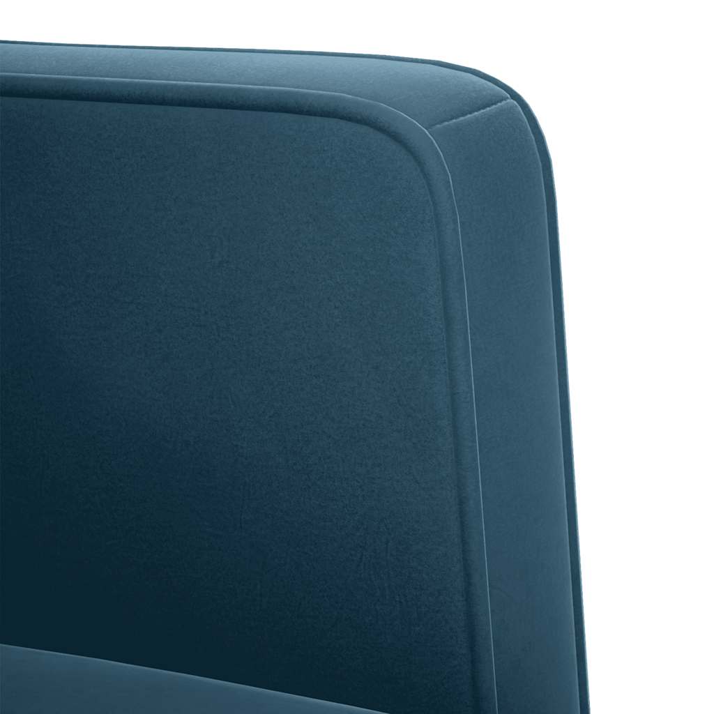 Fauteuil canapé avec accoudoirs velours bleu 53 cm - XIOS