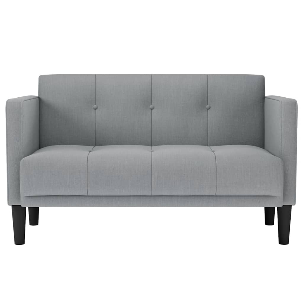 Canapé deux places gris clair 111 cm en tissu - XIOS