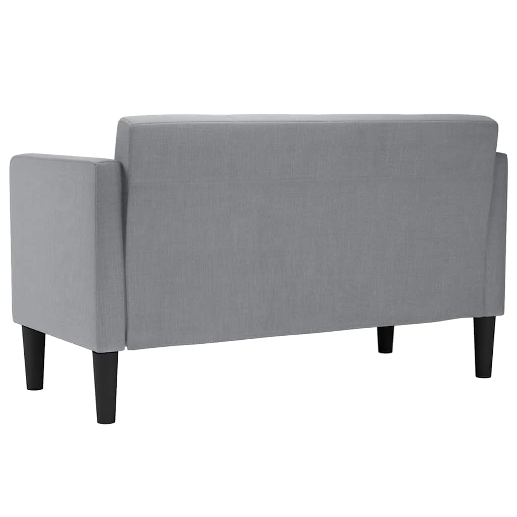 Canapé deux places gris clair 111 cm en tissu - XIOS