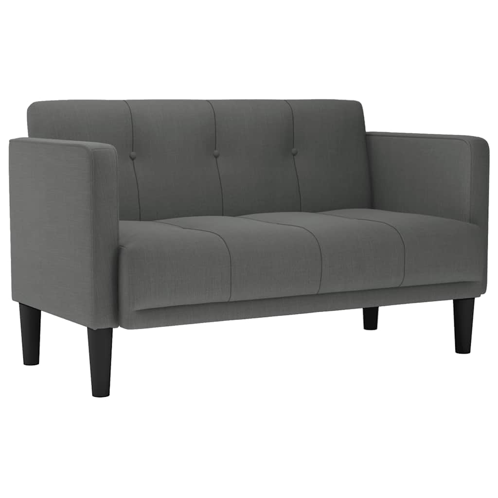 Canapé deux places gris foncé 111 cm en tissu - XIOS