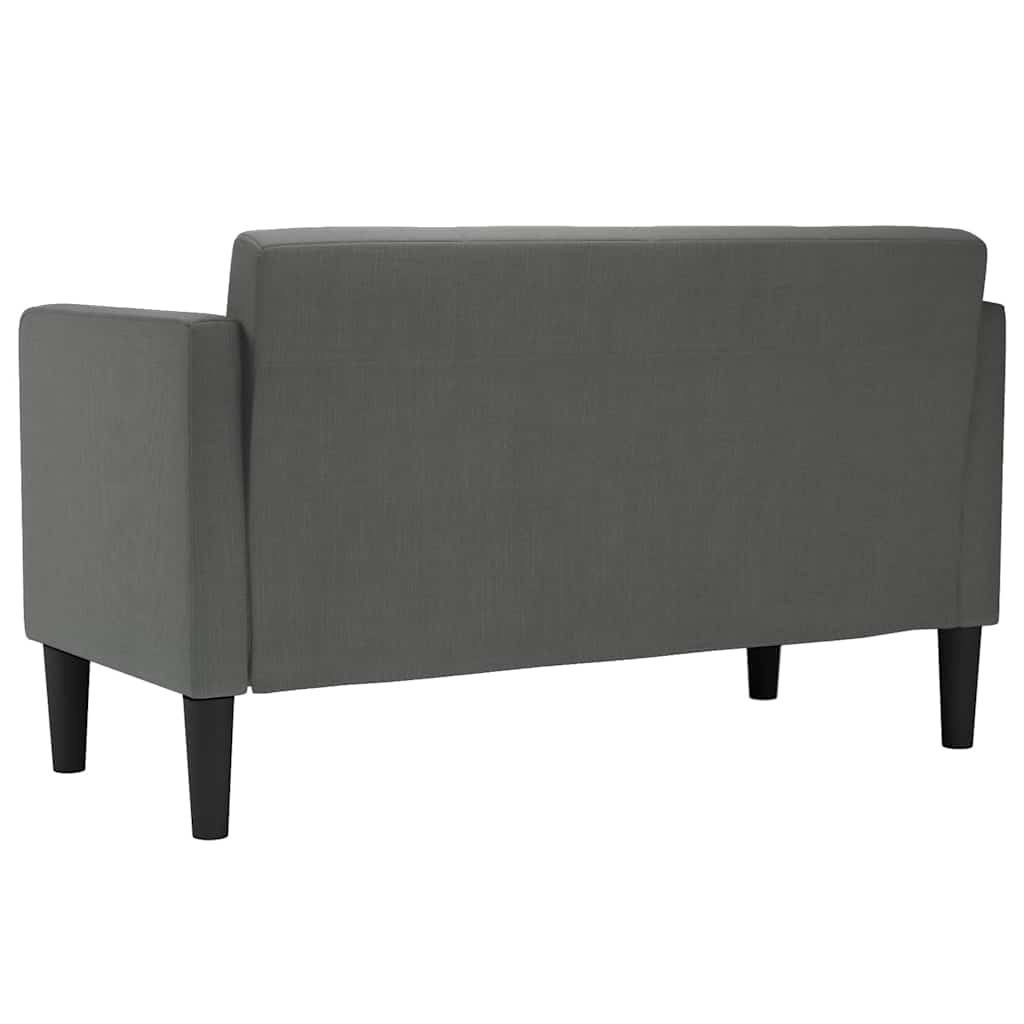 Canapé deux places gris foncé 111 cm en tissu - XIOS