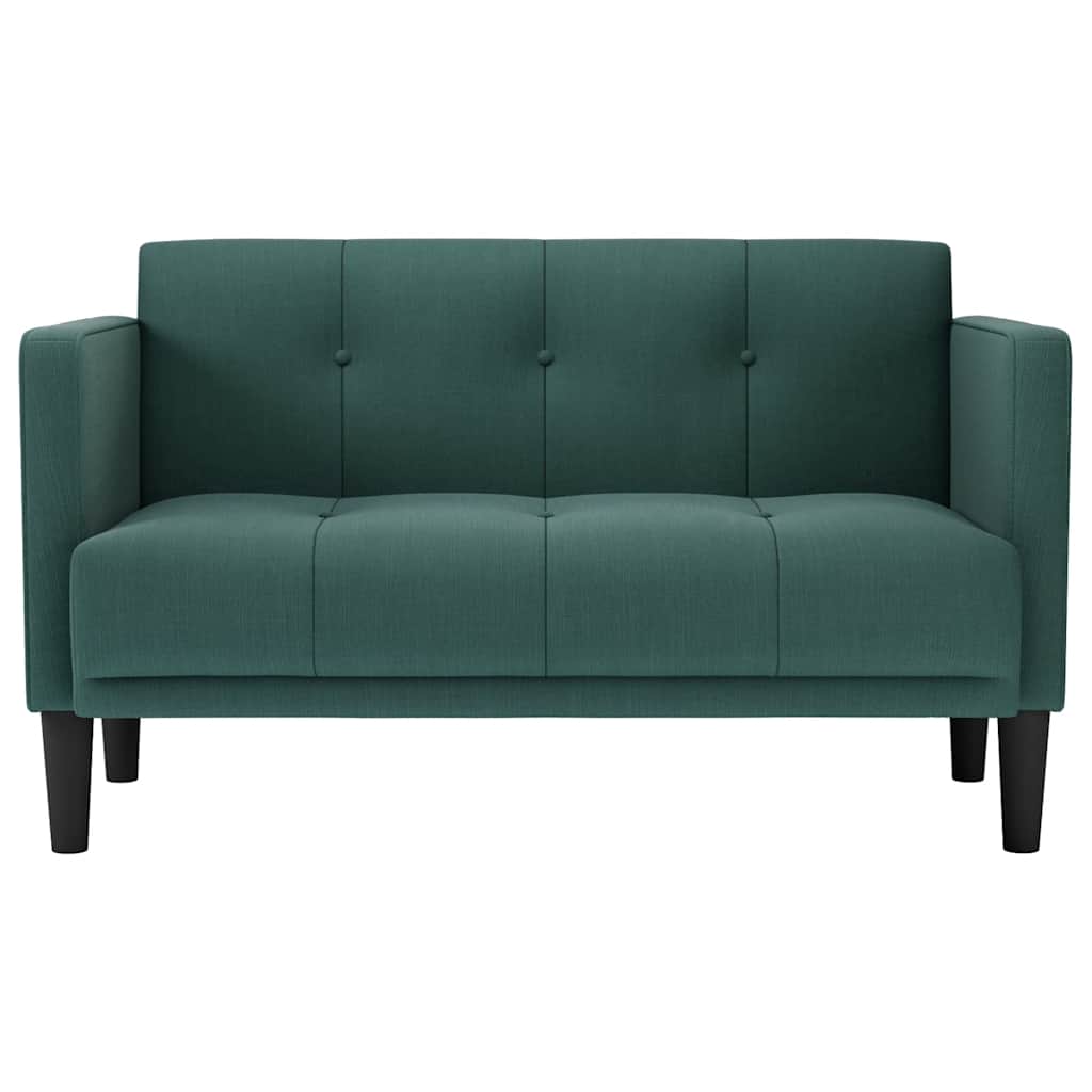Canapé deux places vert foncé 111 cm en tissu - XIOS