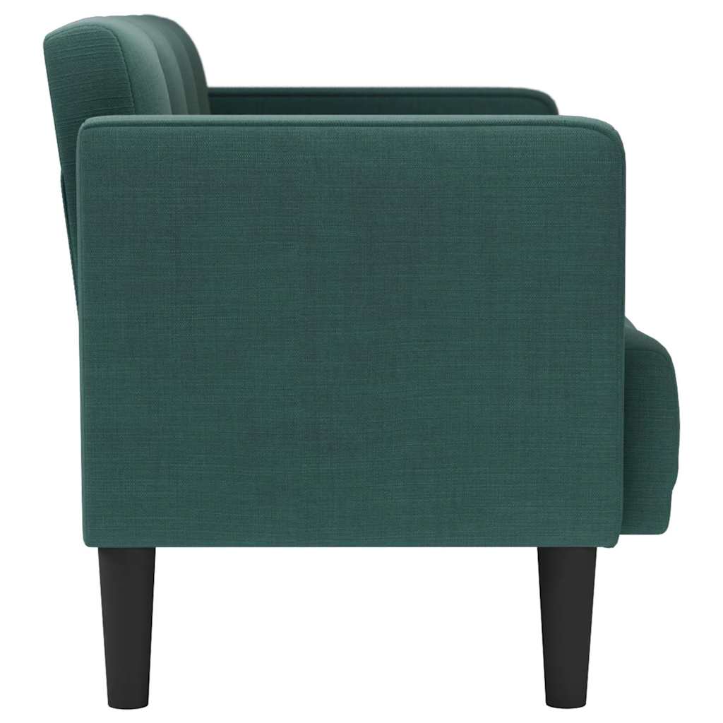 Canapé deux places vert foncé 111 cm en tissu - XIOS