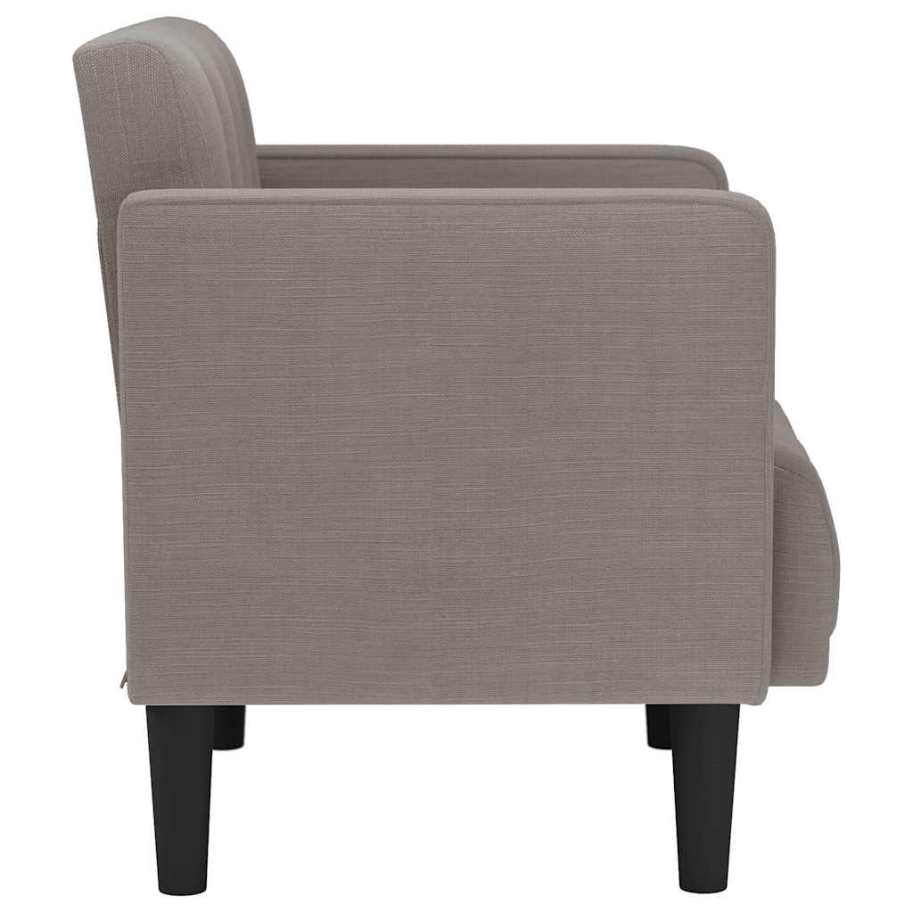 Canapé deux places taupe 111 cm en tissu - XIOS