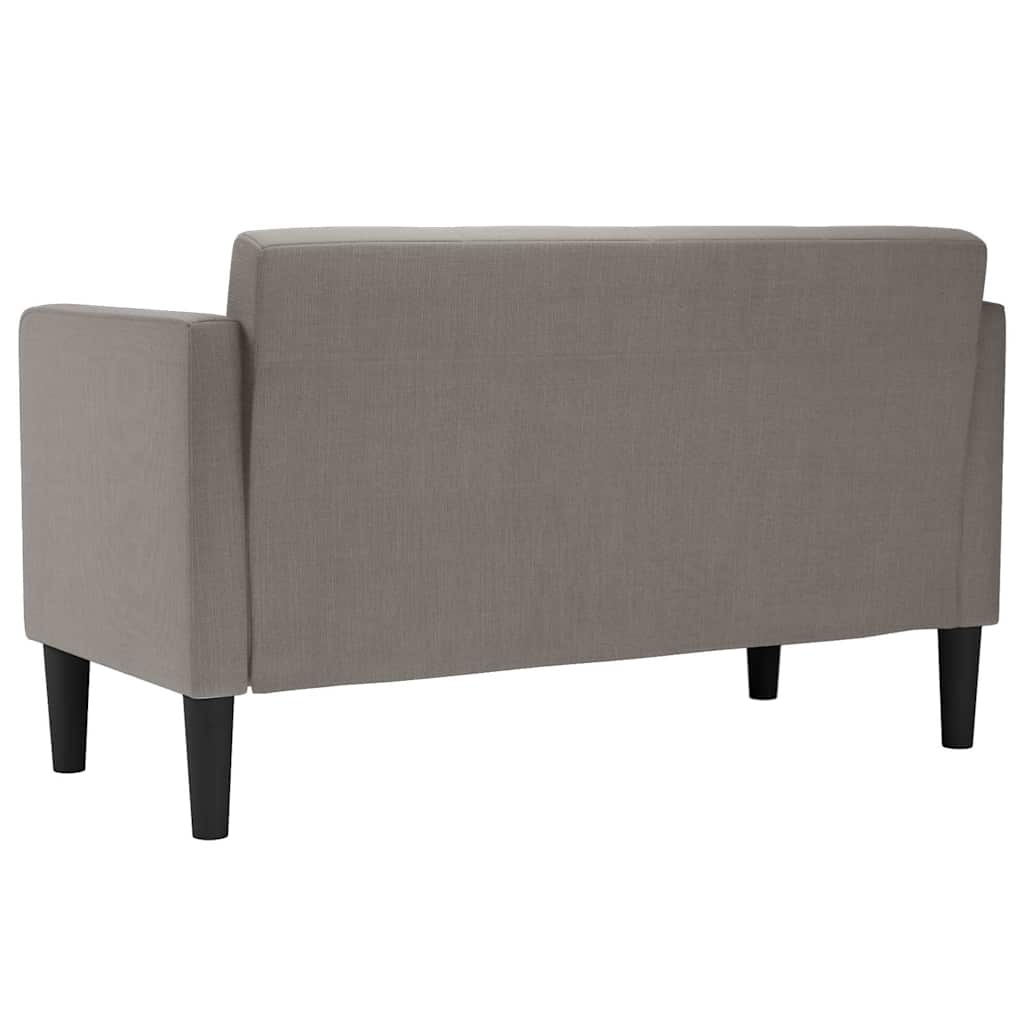 Canapé deux places taupe 111 cm en tissu - XIOS