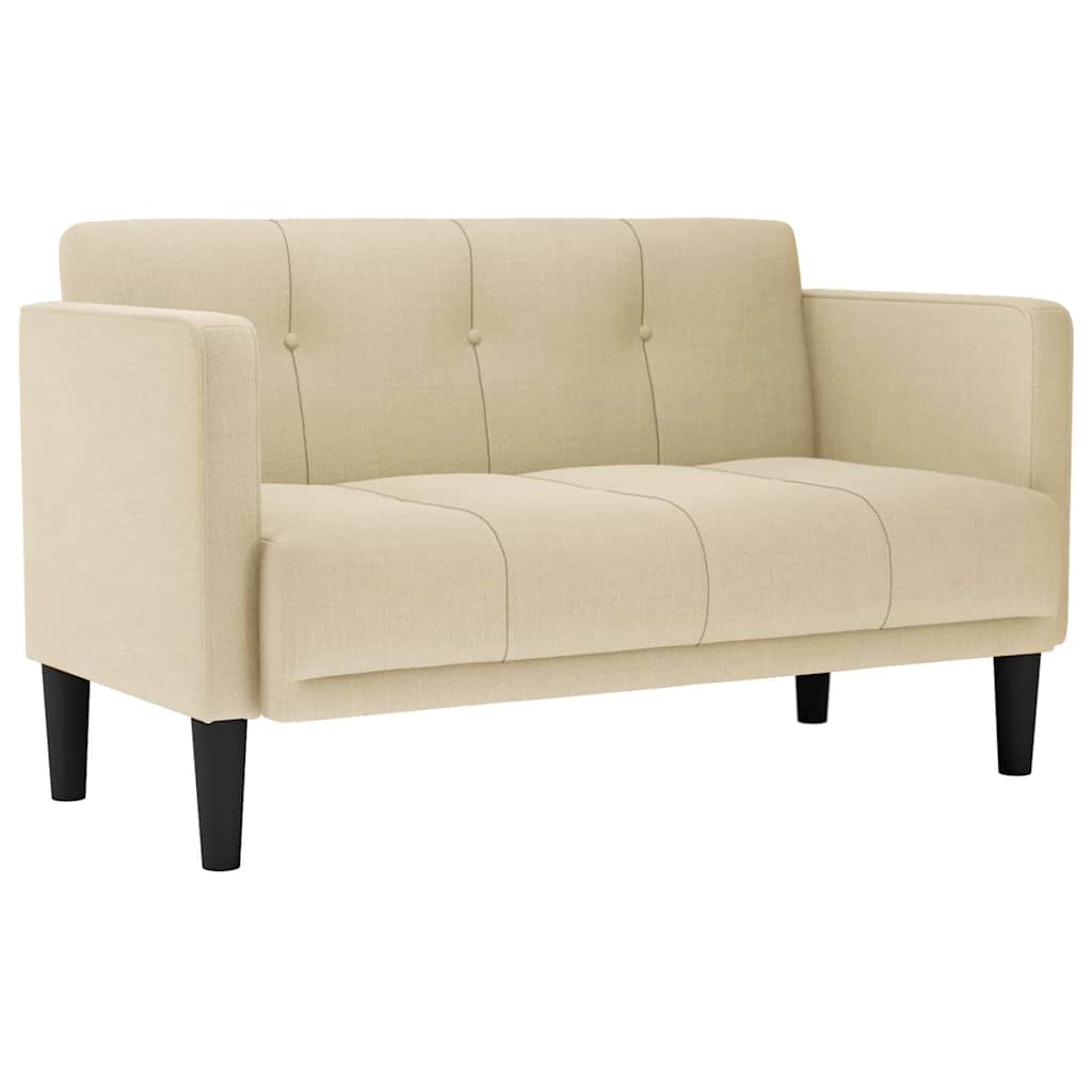 Canapé deux places crème 111 cm en tissu - XIOS