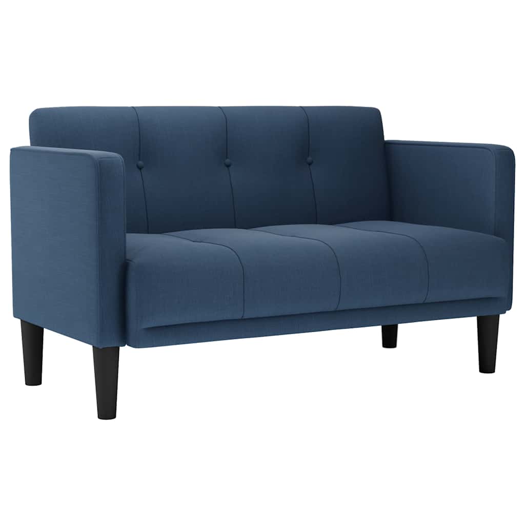 Canapé deux places bleu 111 cm en tissu - XIOS