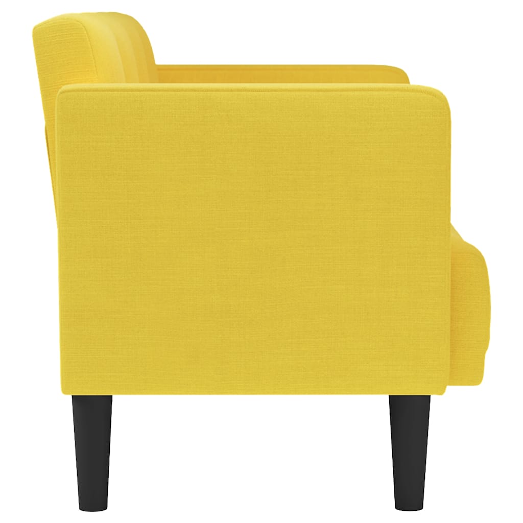 Canapé deux places jaune 111 cm en tissu - XIOS