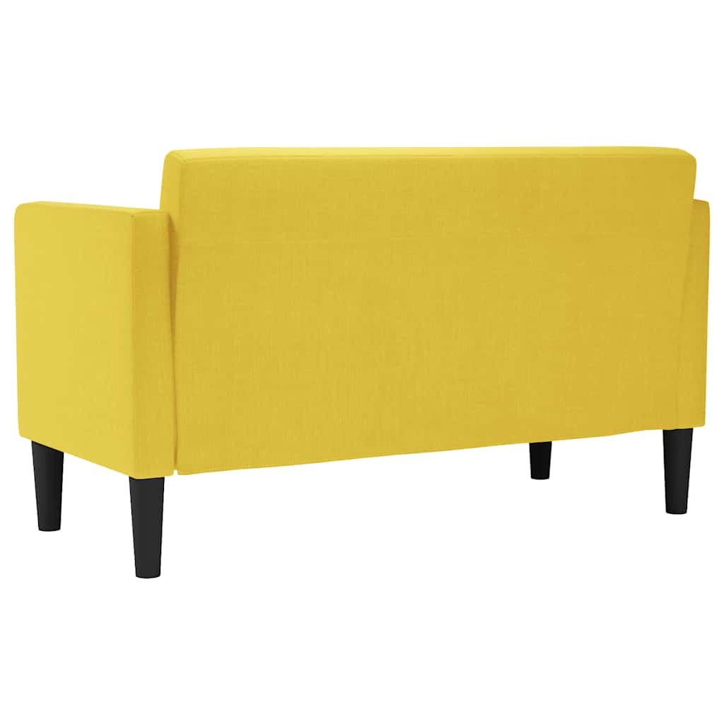 Canapé deux places jaune 111 cm en tissu - XIOS