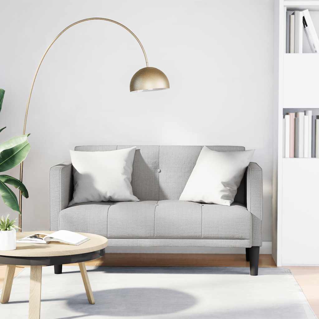 Canapé deux places gris nuage 111 cm en tissu - XIOS