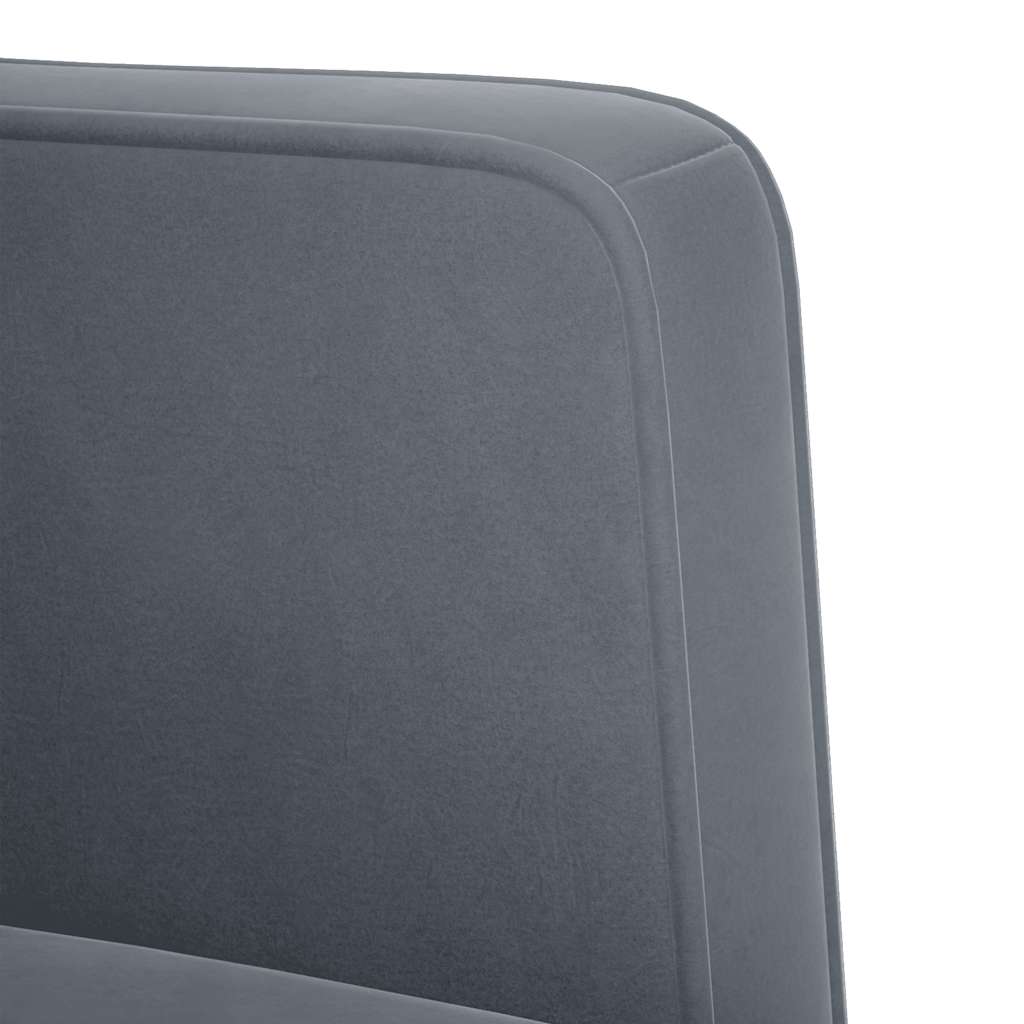 Canapé deux places gris foncé 111 cm velours - XIOS