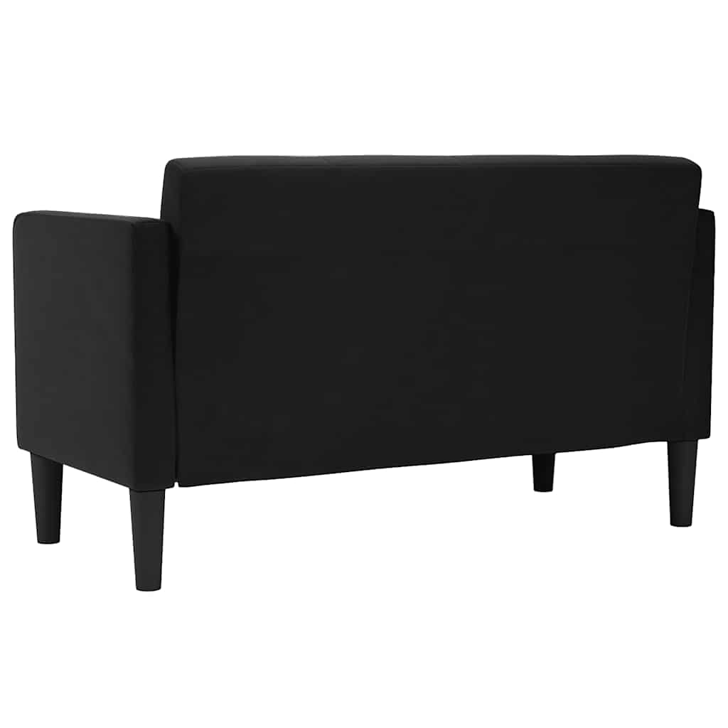 Canapé deux places noir 111 cm velours - XIOS