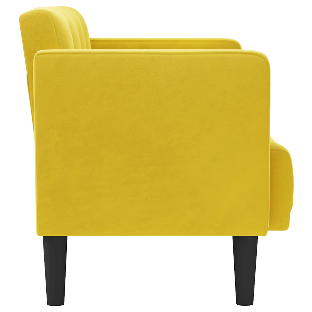 Canapé deux places Jaune 111 cm Velours - XIOS