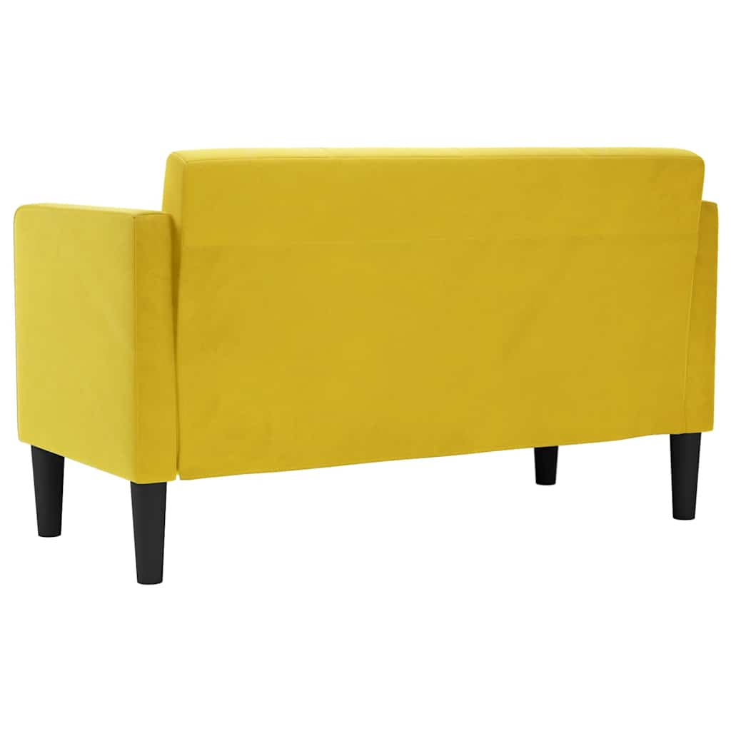 Canapé deux places Jaune 111 cm Velours - XIOS