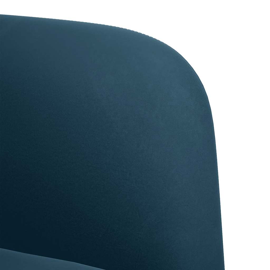 Fauteuil canapé avec accoudoirs velours bleu 54 cm - XIOS