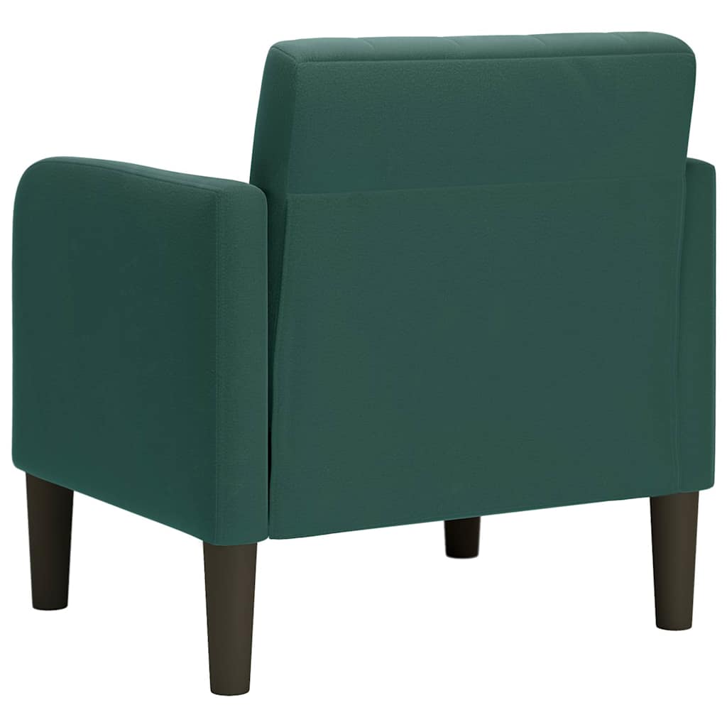 Fauteuil avec accoudoirs vert foncé 54 cm velours - XIOS