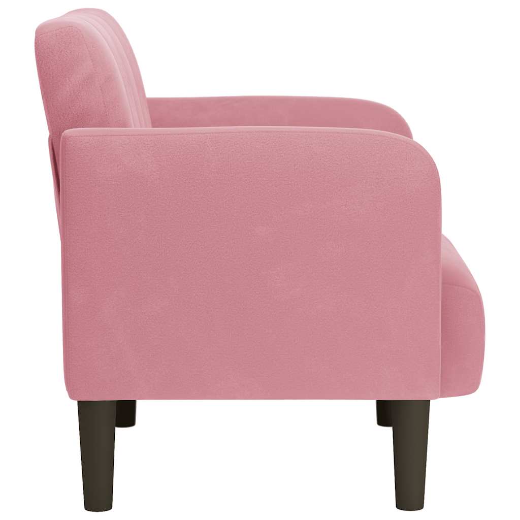 Fauteuil avec accoudoirs rose 54 cm velours - XIOS