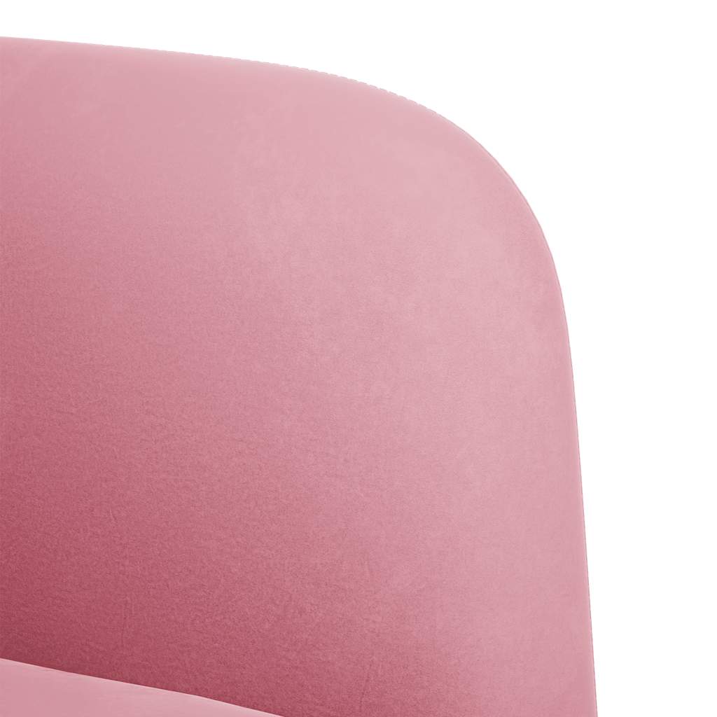 Fauteuil avec accoudoirs rose 54 cm velours - XIOS