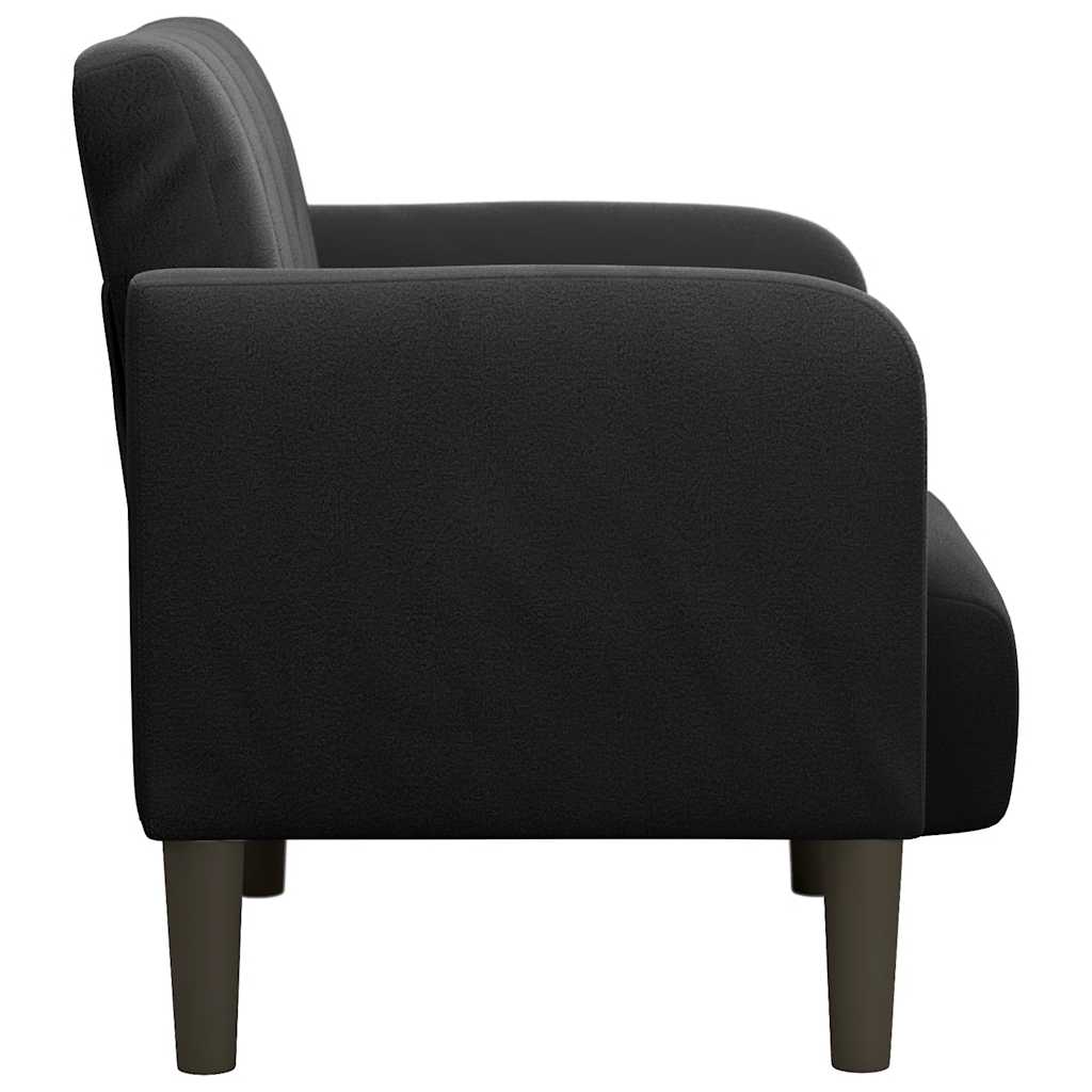 Fauteuil avec accoudoirs noir 54 cm velours - XIOS