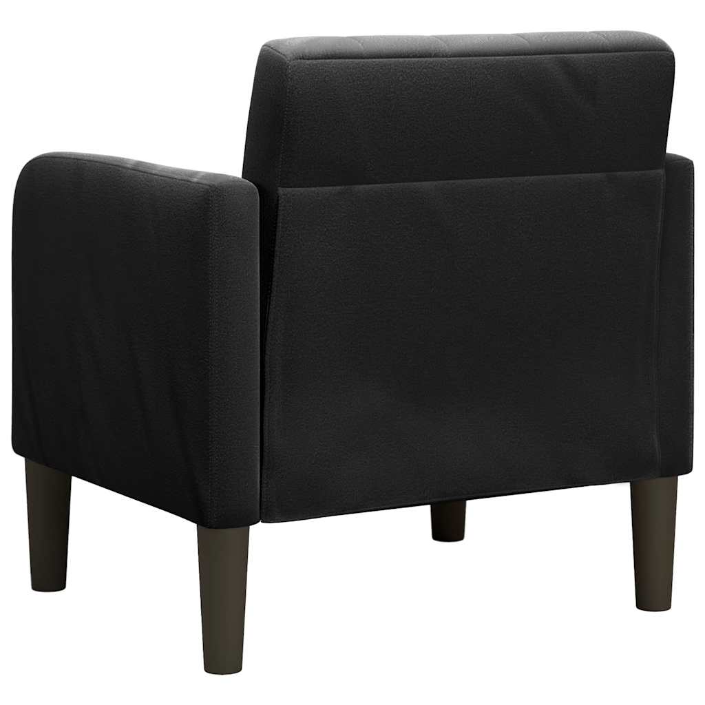 Fauteuil avec accoudoirs noir 54 cm velours - XIOS