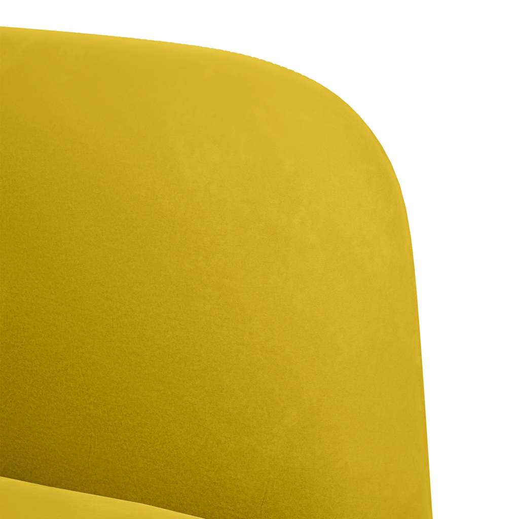 Fauteuil avec accoudoirs jaune 54 cm velours