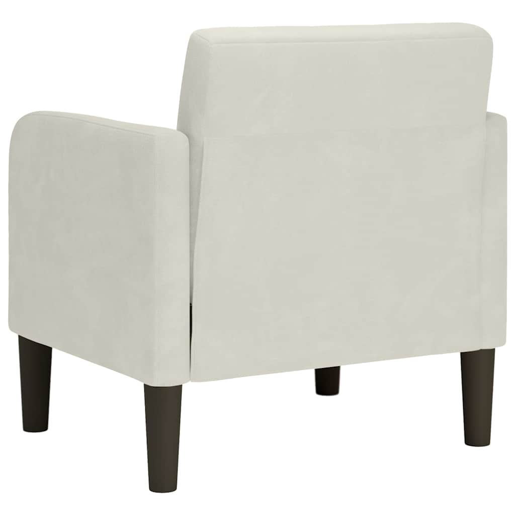 Fauteuil avec accoudoirs crème 54 cm velours