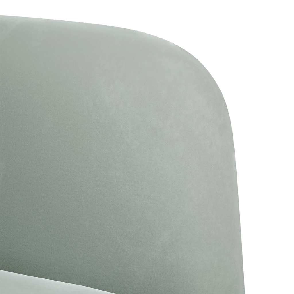 Canapé causeuse gris clair 109 cm velours - XIOS