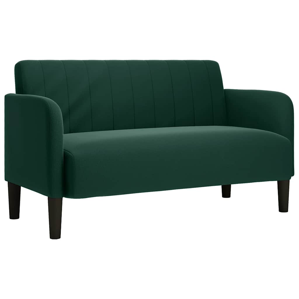 Canapé causeuse vert foncé 109 cm velours - XIOS