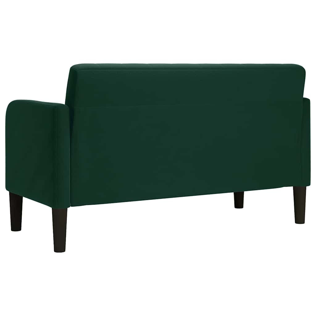 Canapé causeuse vert foncé 109 cm velours - XIOS