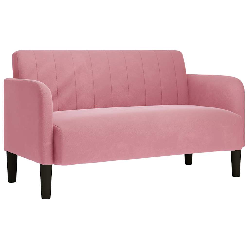 Canapé causeuse rose 109 cm velours - XIOS