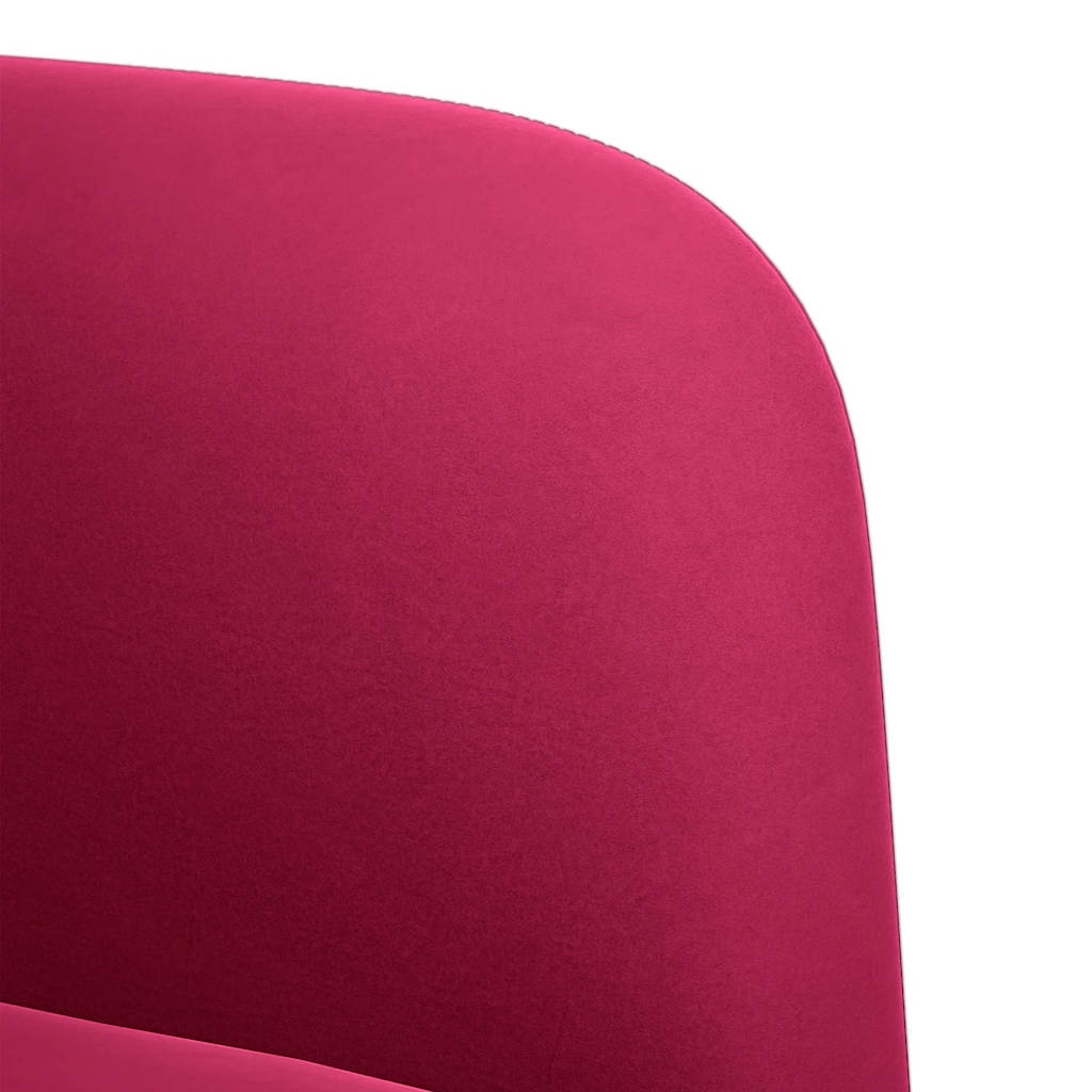 Canapé causeuse rouge bordeaux 109 cm velours - XIOS
