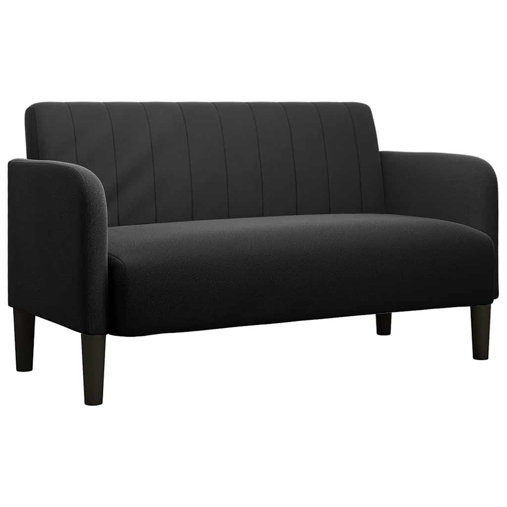 Canapé causeuse noir 109 cm velours - XIOS