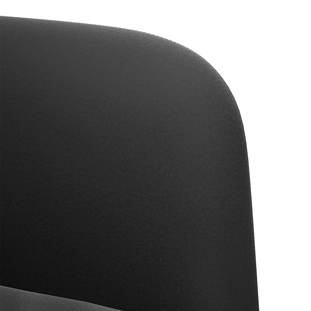 Canapé causeuse noir 109 cm velours - XIOS