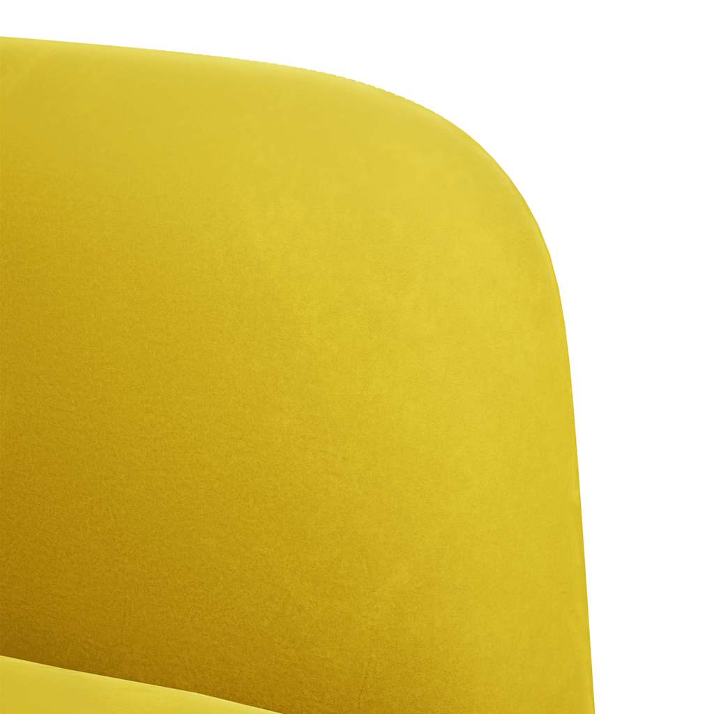 Canapé causeuse jaune 109 cm velours - XIOS