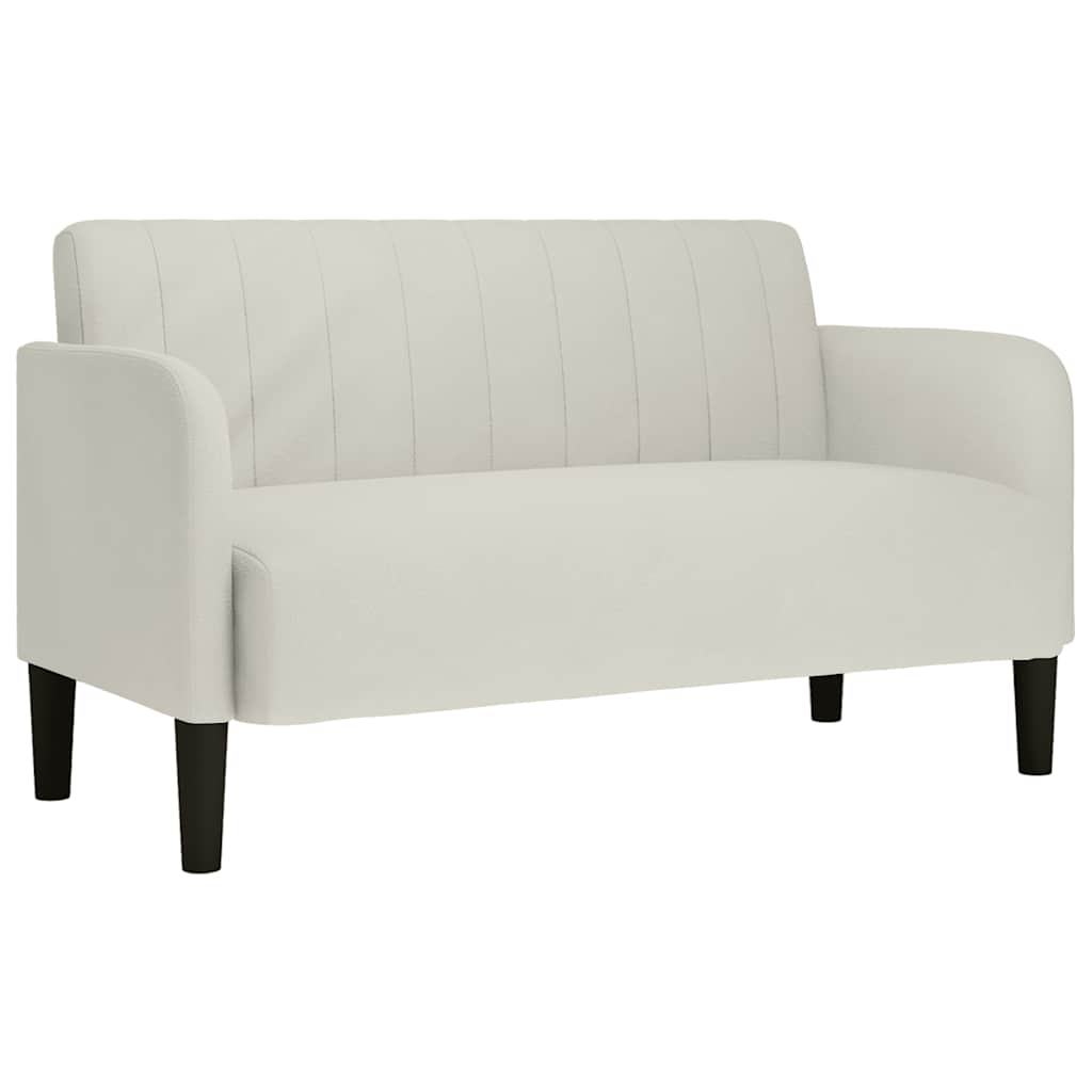 Canapé causeuse crème 109 cm velours - XIOS