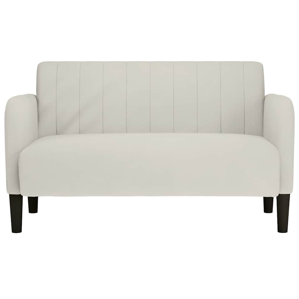 Canapé causeuse crème 109 cm velours - XIOS