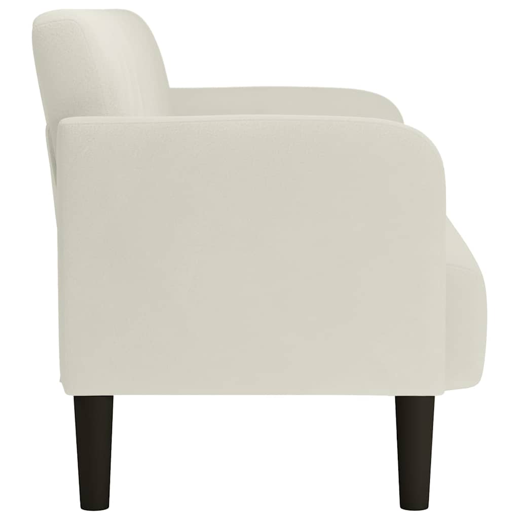 Canapé causeuse crème 109 cm velours - XIOS
