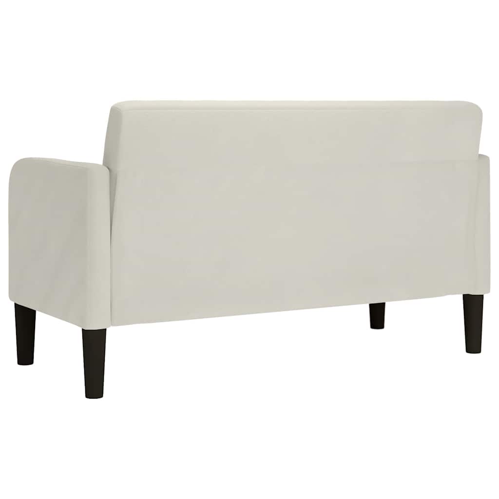 Canapé causeuse crème 109 cm velours - XIOS