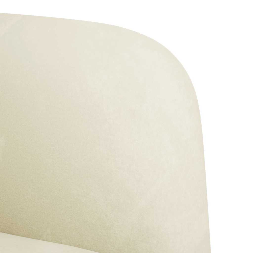 Canapé causeuse crème 109 cm velours - XIOS