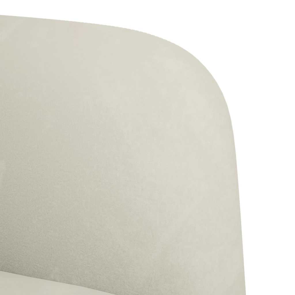 Canapé causeuse crème 109 cm velours - XIOS
