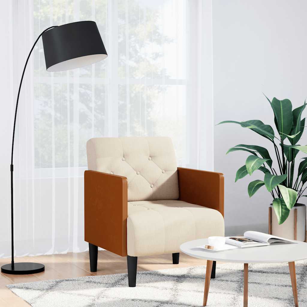 Fauteuil canapé avec accoudoirs 55 cm en lin - XIOS